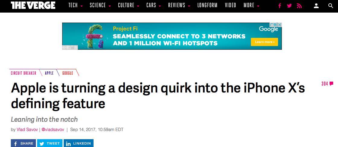 美國人管iPhone X的“齊劉海”叫什么？
