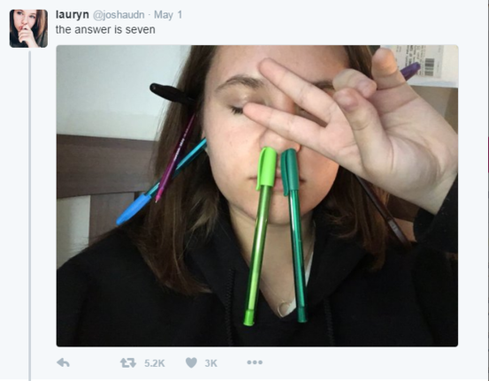 期末備考太無(wú)聊 英網(wǎng)友玩“插筆挑戰(zhàn)”