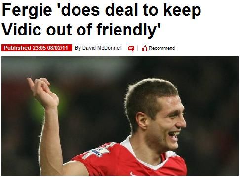 弗格森成功留力德比 曼聯(lián)鐵衛(wèi)免戰(zhàn)國家隊熱身賽