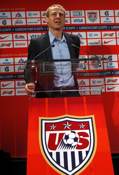 克林斯曼擔(dān)任美國隊主帥 要讓美國足球整體強(qiáng)大