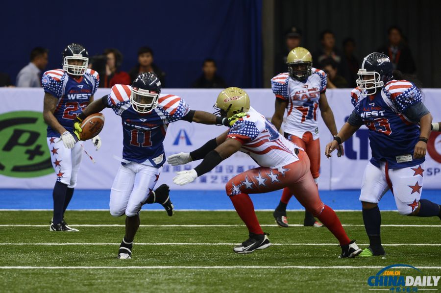 美國職業室內橄欖球東西部明星對決首次來華比賽
